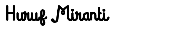 Huruf Miranti font preview